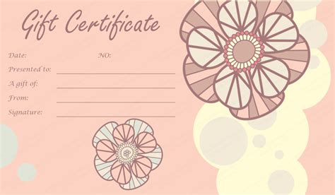 How to make a gift certificate (free template included). Tea Pink Flowers Gift Certificate Template