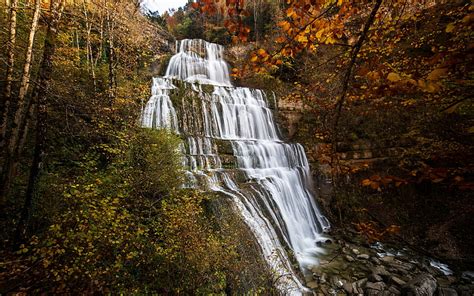 1920x1080px 1080p Free Download Cascade Du Herisson Waterfall