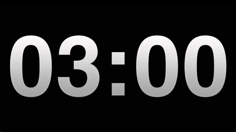 Timer 3 Minutes Timer Video Countdown Black Background - YouTube