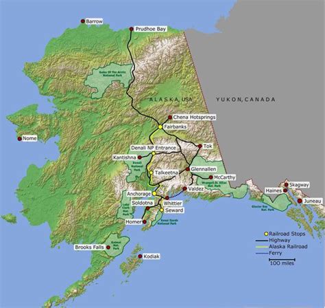 Alaska Map Alaska Travel Distances And Times City To City
