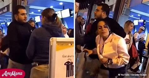 wife confronts cheating husband and mistress at airport video