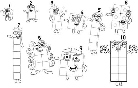 All Numberblocks Coloring Page