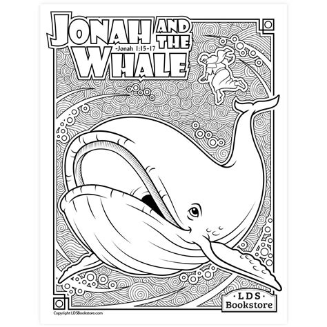Jonah And The Whale Coloring Page Printable