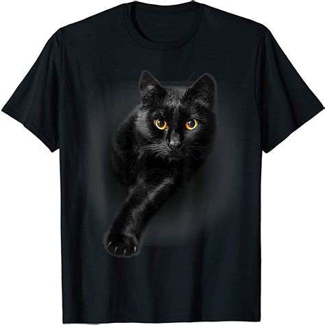Black Cat Yellow Eyes T Shirt Cats Tee Shirt Ts Size Up To 5xl