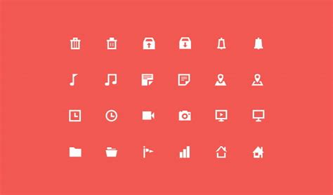 30 Flat Icons Psd Vector Uidownload
