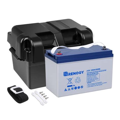 Buy 12 Volt 100 Ah Deep Cycle Hybrid Gel Battery With Battery Box For