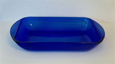 Cobalt Blue Anchor Hocking Glass 3 Quart Baking Dish Lasagna Etsy Baked Dishes Glass