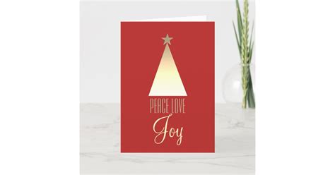 Peace Love And Joy Christmas Holiday Card Zazzle