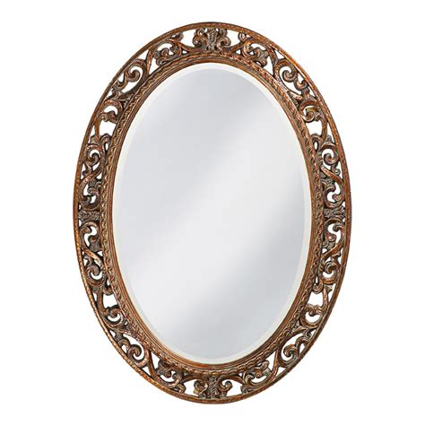 Shop Tyler Dillon Suzanne Antique Bronze Beveled Oval Wall Mirror At