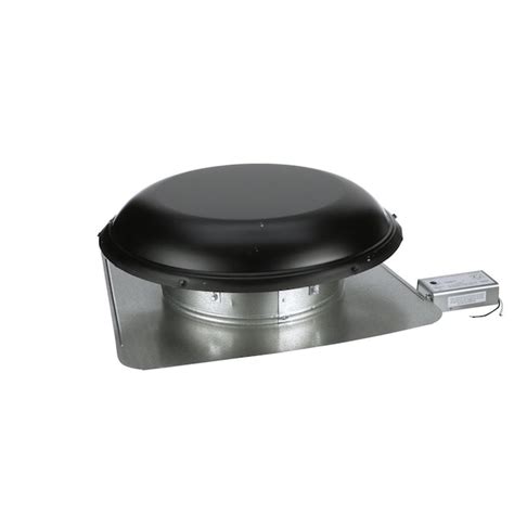 Air Vent 1500 Cfm Black Galvanized Steel Electric Power Roof Vent In