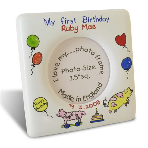 The best creative birthday presents for your grandparents or your friend. My First Birthday Frame | GettingPersonal.co.uk