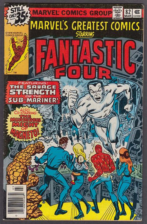 Marvels Greatest Comics 82 Fantastic Four Comic Book 3 1979