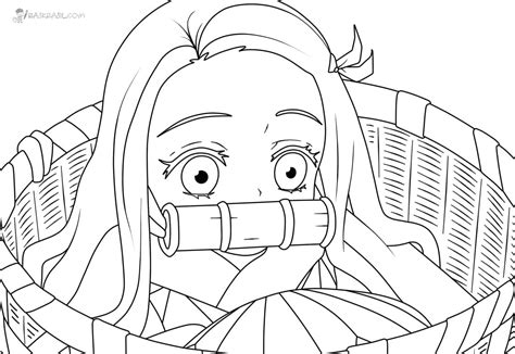 Free Printable Nezuko Coloring Pages