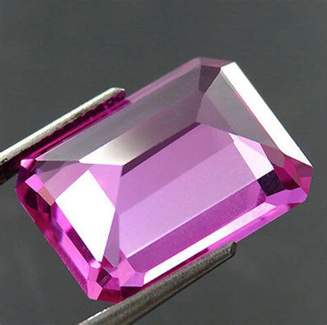 Lab Created Pink Sapphire Corundum Octagon Faceted Aaa Loose Etsy
