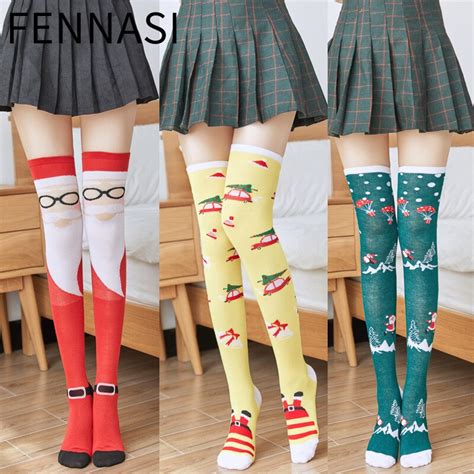 Fennasi Christmas Stockings A Variety Of Colors Cute And Sexy Role Playing Can Wear Ladies 0ver