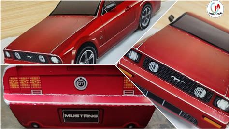 Make Easy It Easy On Yourself Paper Car Papercraft Ford Mustang Gt Paper Car Paper Car