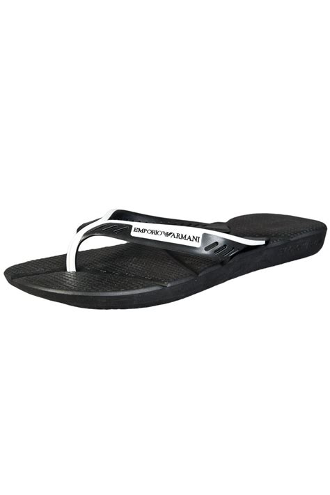 Emporio Armani Men S Designer Flip Flops Black — Armani Shoes