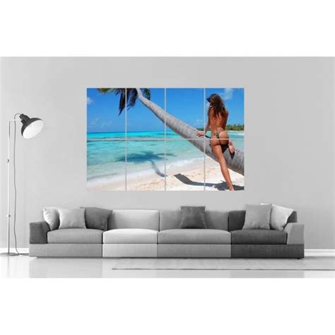Sexy Women Hot Booty On The Beach 3 Wall Art Poster Grand Format A0