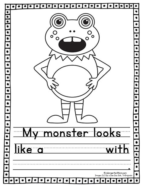 Kindergarten Writing Prompts Monster Themes Kindergarten Mom