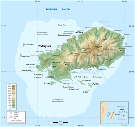 Map Of Rodrigues Island Online Maps And Travel
