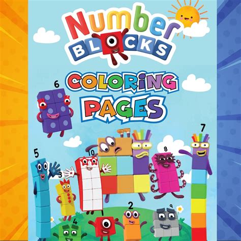 Number Blocks Coloring Pages Number Blocks Coloring Book Pdf Etsy
