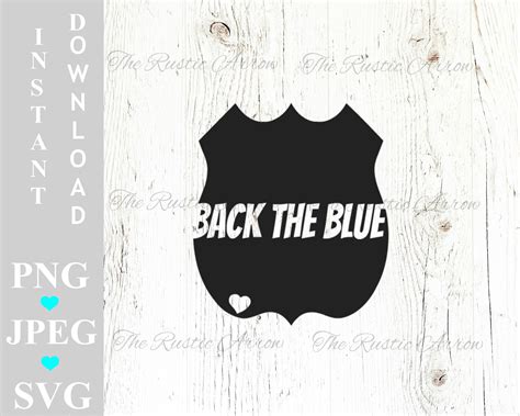 Back The Blue Download Cut File Etsy