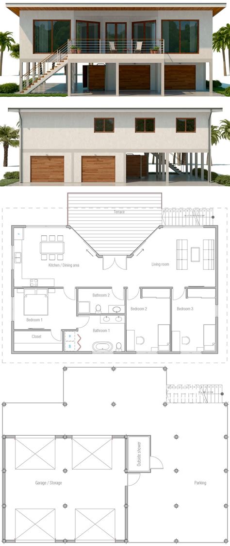 Beach House Plan Coastal House Plan Beachhouse Coasta