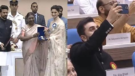 Video Ranbir Kapoor Captures The Moment Alia Bhatt Received National