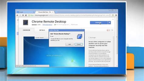 In the address bar, enter remotedesktop.google.com/access. How to install Chrome Remote Desktop App in Google™ Chrome ...