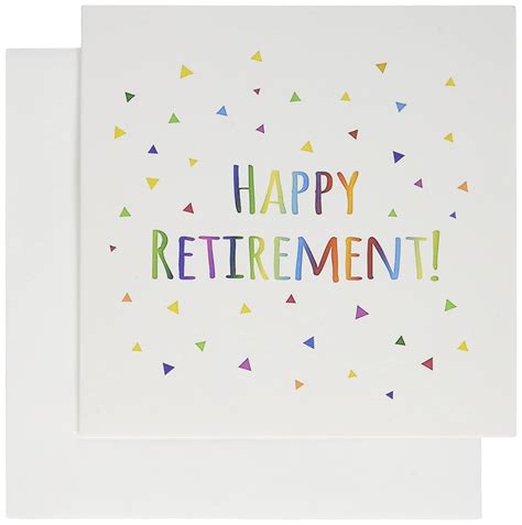 Happy Retirement Colorful Text Celebrating Retirement Greeting Cards