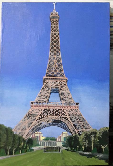 Eiffel Tower Painting By Vimal Chand Saatchi Art