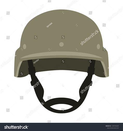 Military Helmet Vector Illustration Flat Style Stock Vector Royalty