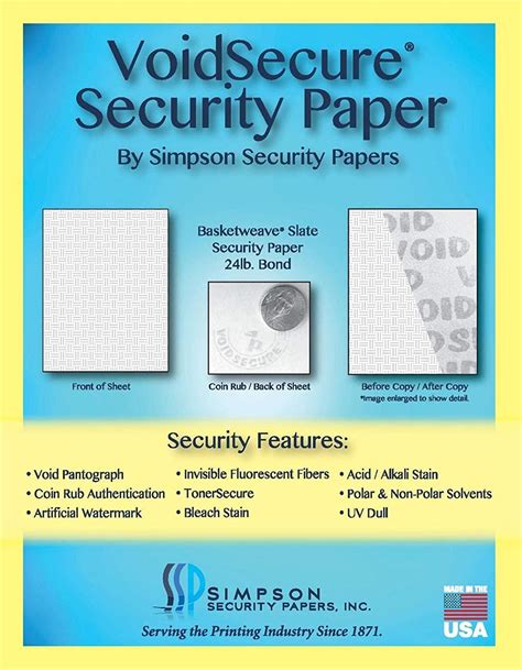 Simpson Security Papers Voidsecure Basketweave Slate
