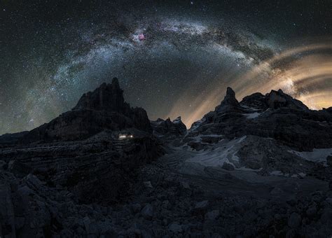 Dolomites Mountains Milky Way Wallpaper Hd Nature 4k Wallpapers