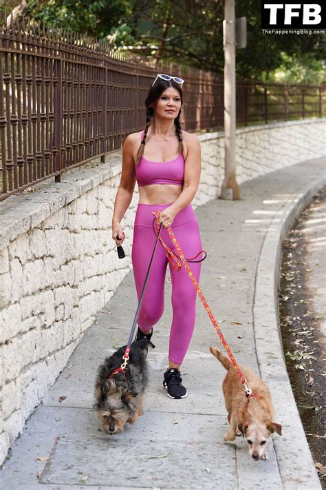 Danielle Vasinova Flaunts Her Fit Figure While Walking Her Dogs In La