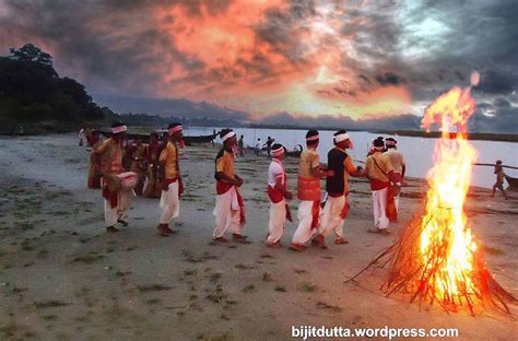 Magh Bihu Celebrations In The Bank Of Brahmaputra River In Assam