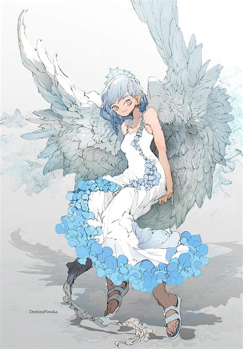 Anime Anime Girls Original Characters Wings Simple Ba