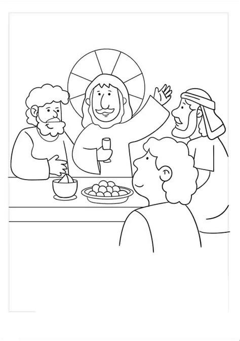 Jesus In Last Supper Färbung Seite Kostenlose Druckbare Malvorlagen