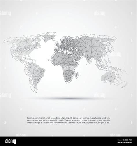 Cloud Computing And Networks Technology Concept With World Map