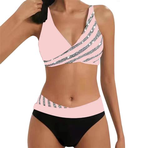 Aayomet Womens Bathing Suits Women S Halter Triangle Bikini Top Tie Back Bathing Suits Top