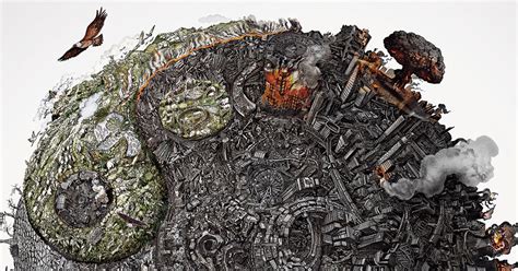 Artists Draw Detailed Illustration Of A World Destroyed By People