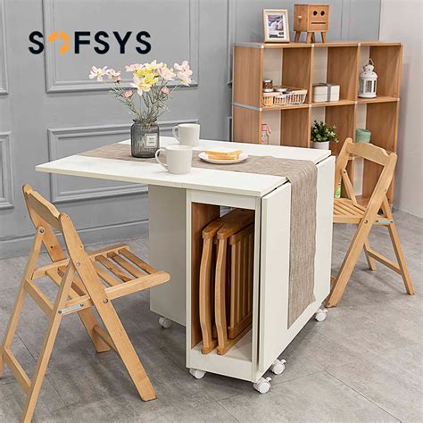 After folding, a storage cabinet below is available to store snacks, drinks, or folding chairs. USD 84.97 Folding table and chair combination home small-family table retractable rectangular ...