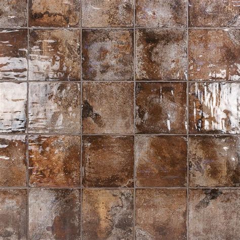 Use this steel and glass mixed mosaic on kitchen backsplashes, bathroom walls. Ivy Hill Tile Angela Harris Dark Brown 8 in. x 8 in. x 9mm ...