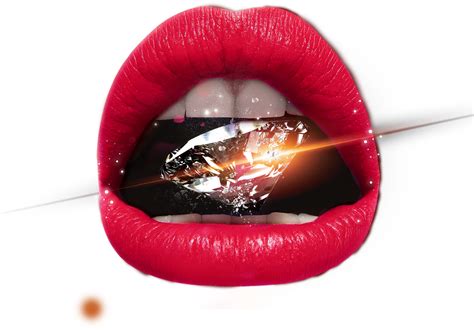Diamond Mouth Lips Transprent Png Free Download Sexy Lips With Diamond Clipart Large Size