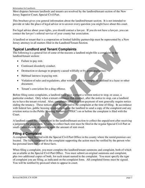 New Jersey Landlord And Tenant Court Handbook New Jersey Tenants