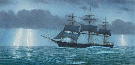 The Clipper Ship Lightning In Her Element Mark Myers Mall Galleries
