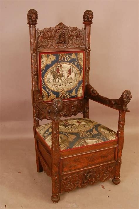 Though, commonly, there may simply be less carvings overall. Great Carved Walnut Gentlemens Arm chair, lions face ...