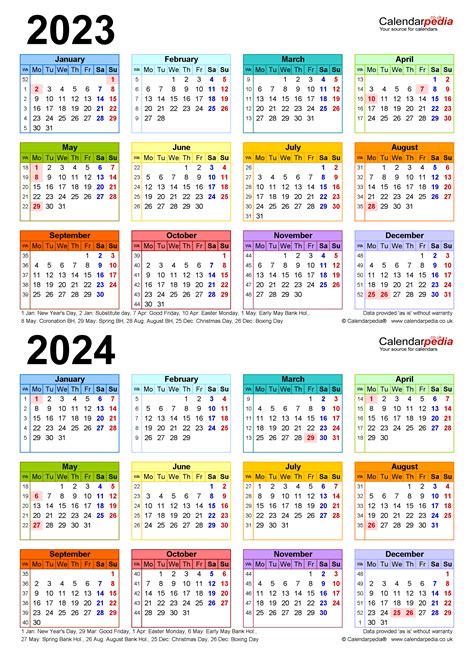 Calendario 2023 Calendario 2024 Mensile Vrogue