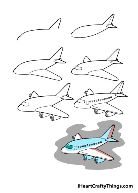 Airplane Drawing How To Draw An Airplane Step By Step