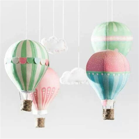 Diy Hot Air Balloon Mobile Birthdays Pinterest